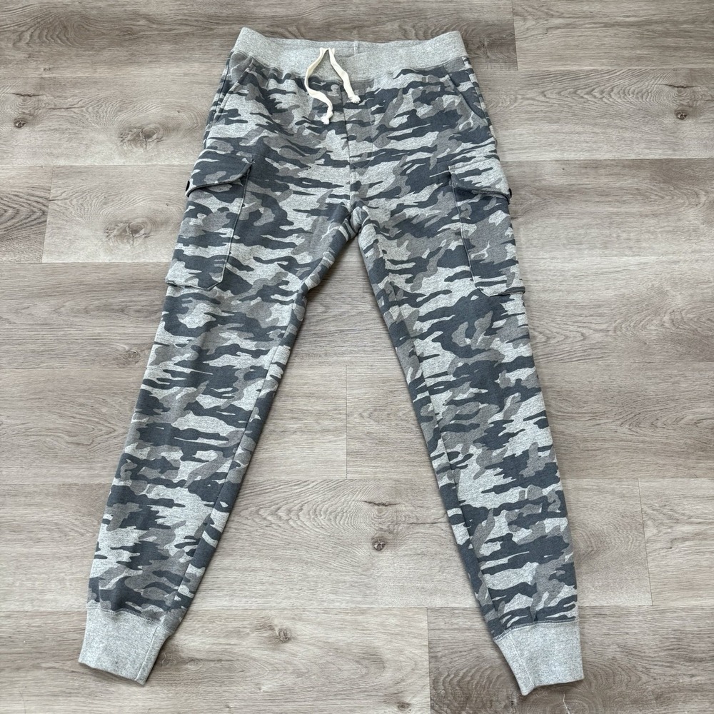 Todd Snyder Champion Cargo Sweatpants Mens L Gray Camo French Terry Joggers